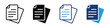 © Solayman - Document file icon with stacked sheets for business records, office documents and digital file management. Document icon. Vector illustration isolated on transparent png