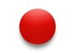© REXONA - Bright red circular button or pill on plain background isolated on white background