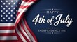 © KAMJALIYARAMDEV - 4th of july independence day, Happy 4th of July greeting Card 2023 with usa waving flag vector background illustration for banner, poster.