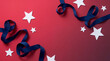 © Rendara Studio - Patriotic stars and navy ribbon on red