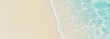 © Nasrin - Sandy beach and turquoise water aerial view with foamy wave edge sand ocean sea coast
