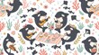 © Salsabila Ariadina - Orcas enjoy a lively tea party, playing instruments amidst corals, seaweed, and bubbles