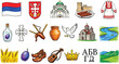 © brthd - Slovakia icon pack of colored pencils crayons european country tourism, identity, attraction, symbol