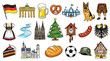 © brthd - Germany icon pack of colored pencils crayons european country tourism, identity, attraction, symbol