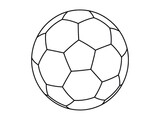 Black and white soccer ball line art drawing