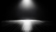 © Janet - refined matte black background with subtly balanced soft focus white spotlight in the center drawing attention to the main subject