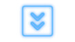 © mominulim - Glowing neon double arrow down icon isolated on transparent background. Scroll down. Download button. Bottom direction. Navigation symbol. User interface.