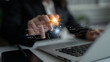 © InfiniteFlow - AI artificial intelligence with digital brain and connected data circuit. AI core processes data, AI core drives intelligence, enables connection, and AI core powers smart digital systems. Latch
