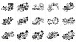 © Sandi Apriyadi - Set of floral decorative elements and flourishes for design