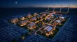 © AI Vision Studio - Smart residential neighborhood with renewable energy grid