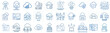 © Vector - minimalist line art vector icon SaaS in blue