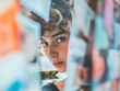 © Fahroni - Conceptual portrait of a young person sitting with fashion magazine clippings and a bathroom scale, highlighting body image anxiety, media pressure, and adolescent vulnerability
