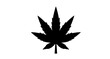 © MdAbdus - Minimalist marijuana leaf icon vector isolated on white background with clean flat cannabis symbol for logo branding signage packaging and graphic design