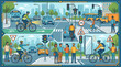 © Mamuru - City cyclist safety guide: traffic rules, bike lanes, pedestrian crossing