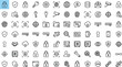 © MSTRAZINA - Massive minimalist black line art icon sheet featuring cyber security data privacy encryption and network protection symbols