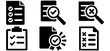 © Rani - Checklist, inspection, and approval document icon set in simple glyph style