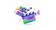 © Susi - Colorful movie clapper board cinematic tool.
