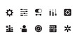 © Lover - Solid black icon pack for settings, user interface, and operational control elements.