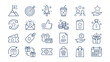 © Dabu - Loyalty program reward and bonus achievement modern outline icon set for customer shopping experience and business marketing strategy