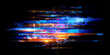 © AeroVista - Abstract digital data stream, representing a futuristic concept of technology and information flow. Glitch effect and neon light create a dynamic and vibrant visual.