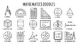 © SJB studio - Hand drawn mathematical objects and tools for education and science transparent vector illustration.
