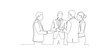 © SR - Group of business people having a professional meeting and discussing work in a corporate office environment