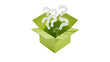 © Carmen - Open green box with clear question marks emerging