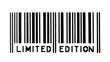 © Sorin - Textured barcode with LIMITED EDITION text, isolated on transparent background
