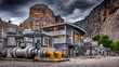 © vectorizer88 - Industrial Storage Facility for Compressed Air Energy in Cavernous Landscape