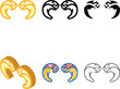 © sevector - bighorn horn animal color icon designs vector. bighorn horn animal sign. isolated symbol illustration