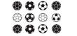 © LATIF - Soccer Ball Icon Set Football Ball Black and White Sports Vector Collection vector illustrator eps10