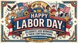 © rezaul4022 - Happy labor day celebrations honoring workers' contributions on first monday in september