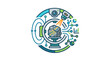 © Klip - A stylized illustration of a rock being analyzed by advanced scientific scanning technology.