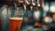 © Mateusz - A refreshing pint of golden beer being poured from a tap into a clear glass, creating a frothy head