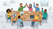 © Gandi - Diverse group of people celebrating together.