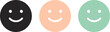 © MST HAFSA - Three smiling face emoticons in black peach green colors