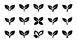 © rexus - Plant sprout icons, growth, nature, eco, organic, fresh, leaf, seedling, simple vector