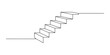 © Creative_Outline2019 - Minimalist continuous line drawing of a staircase leading upwards Vector, illustration