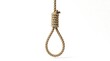 © Rezaul - Rustic rope noose tied in traditional knot isolated on white background with material execution metaphor isolated