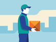 © Kongchu - This image features a delivery worker holding a parcel, symbolizing the vital role of logistics in commerce and the convenience of receiving goods at home.