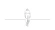 © iwanzamroni - Minimalist line art illustration of a cyclist riding a bicycle.