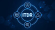 © Jobcens - ITDR accronym, Identity Threat Detection and Response concept, software that detects identity related threats and vulnerabilities, such as credential misuse and abuse..