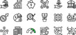 © TamimTech - Money income line icon set. Pension fund, profit growth, piggy bank, finance capital minimal vector illustration. Simple outline signs for investment application. Art & Illustration
