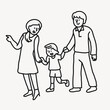 © Rawpixel.com - People clipart, family holding hand drawing design