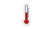 © Revan - White 3d thermometer icon showing temperature level