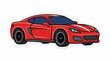 © bau - A cartoon-style illustration of a red sports car (1)