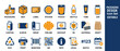 © momon - Comprehensive packaging design and branding icon set for logistics