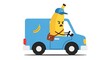 © kelponn - Cartoon delivery worker with packages on truck.