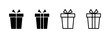 © zeline studio - Gift icon symbol for apps and websites. gift sign and symbol. birthday gift