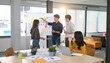 © AhmadArjunaBeta - Project team brainstorming ideas on a whiteboard in a modern office meeting